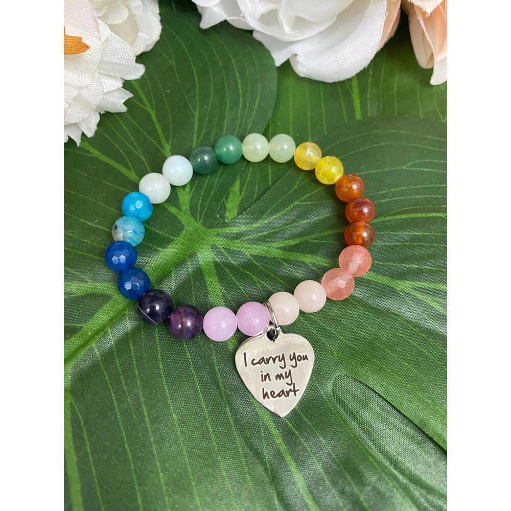 I carry you in my heart - Rainbow Gemstone Edition